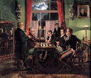 Johann Erdmann Hummel Chess Players USA oil painting artist